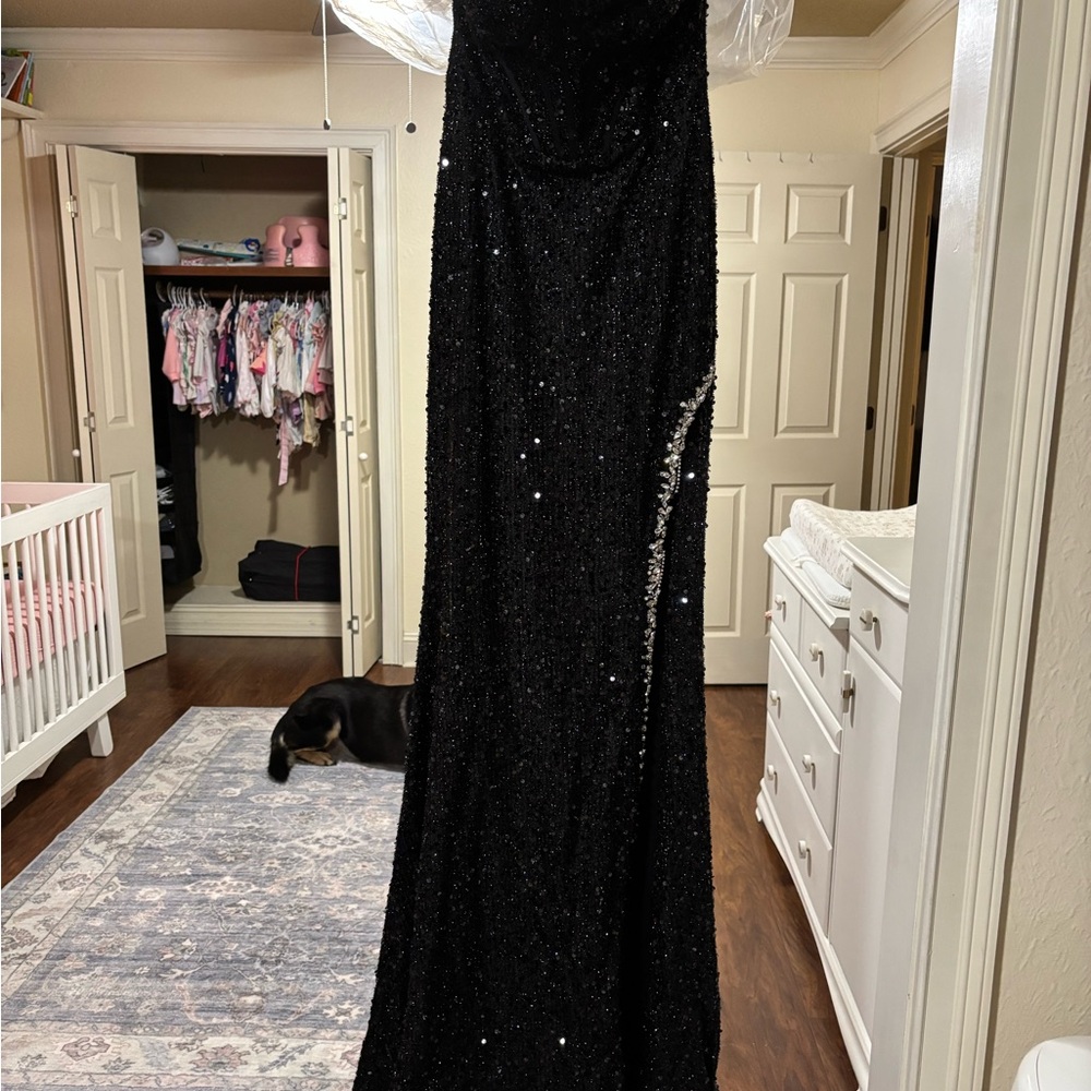 Elegant Black Sequin Gown